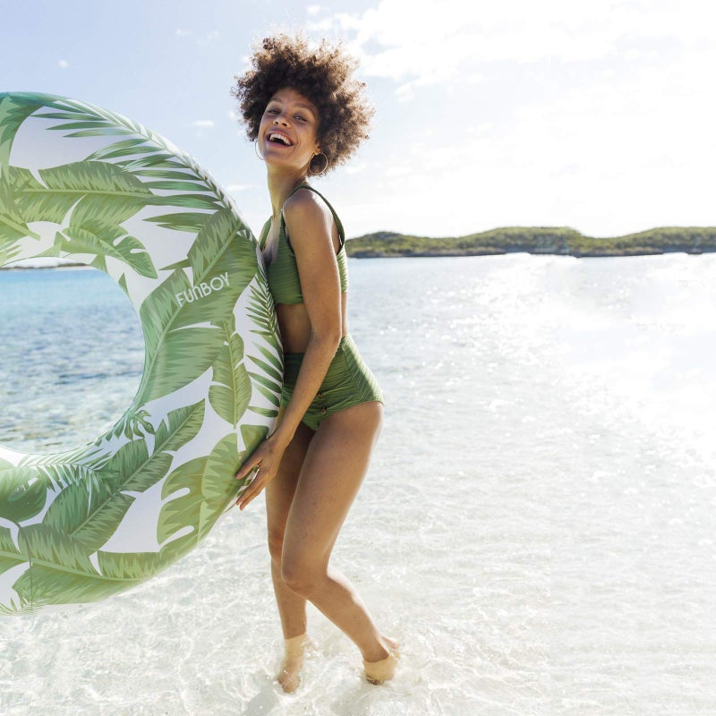 FUNBOY 48" Giant Inflatable Tropical Tube Float, Donut Style Pool Float, Luxury Raft for Summer Pool Parties and Entertainment - Image 3